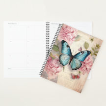 Vintager Schmetterling und Blume