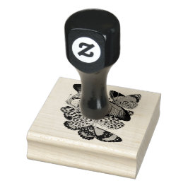 Vintager Schmetterlingscluster Gummistempel