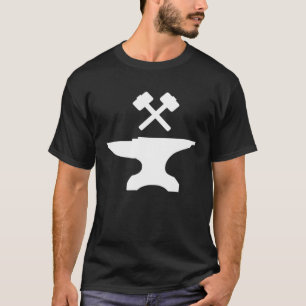 Vintager Schmied Anvil und Crossed Hammers T-Shirt