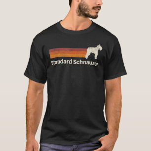 Vintager Schnauzer Retro Mama Vater T-Shirt