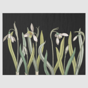 Vintager Schneefallsregen Blumen Frühjahr Seidenpapier