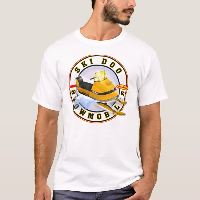 Vintager Schneemobil T-Shirt (Vorderseite)
