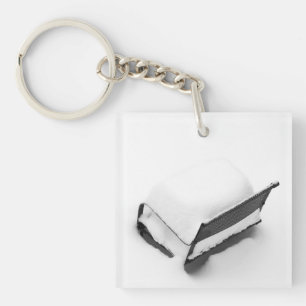 Vintager Schneestuhl Schlüsselanhänger