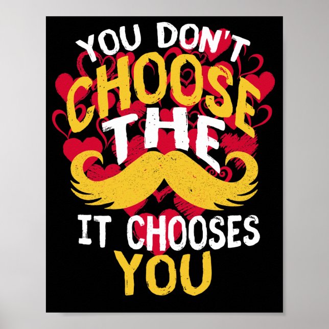 Vintager Schnurrbart, den man nicht wählt Poster (Vorne)