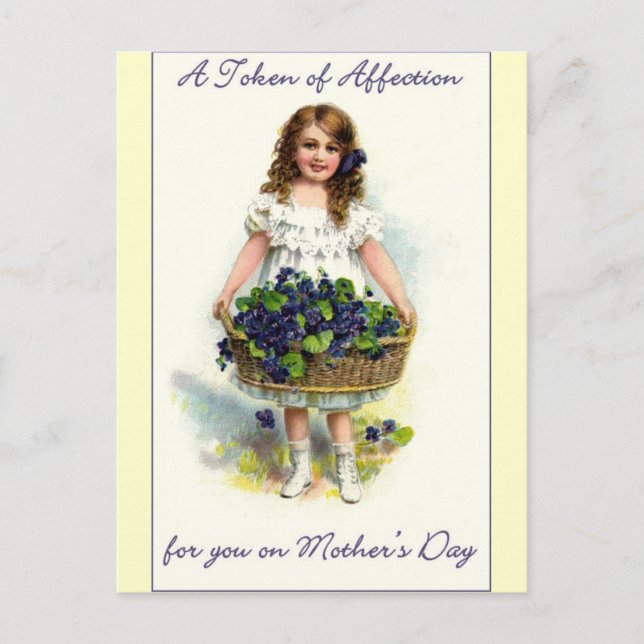 Vintager schöner Muttertag Postkarte (Vorderseite)