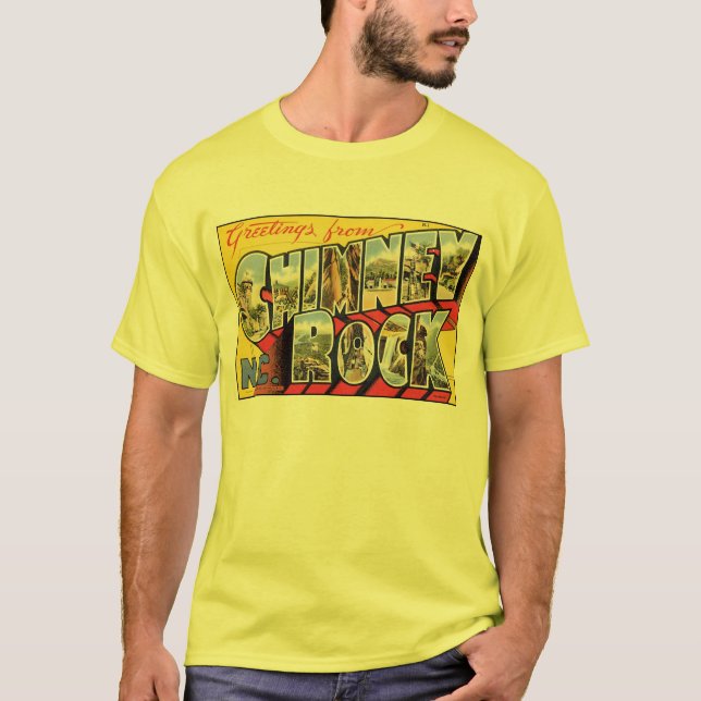 Vintager Schornstein, NC Postkarte T-Shirt (Vorderseite)