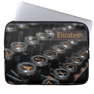 Vintager Schreibmaschinen-Verfasser-individueller Laptopschutzhülle