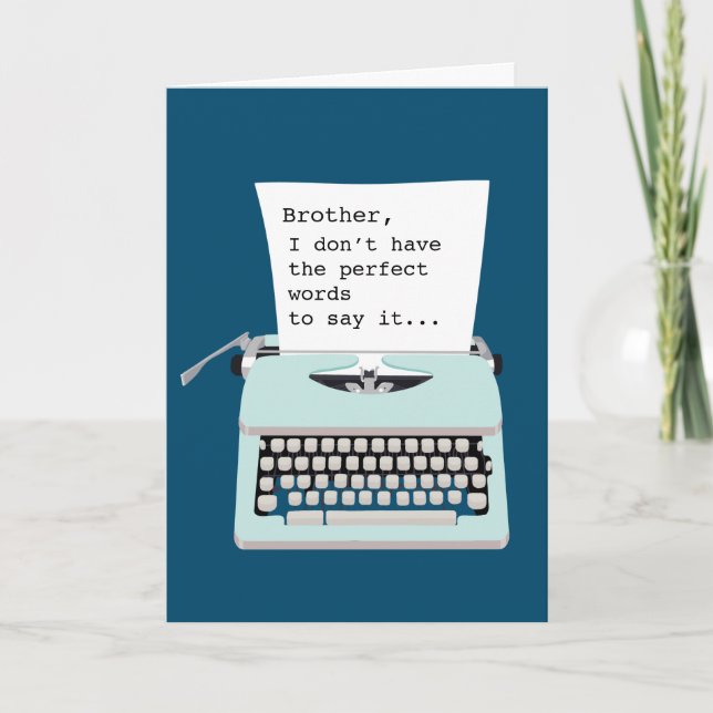 Vintager Schreibmaschinentyp Karte (Vorderseite)