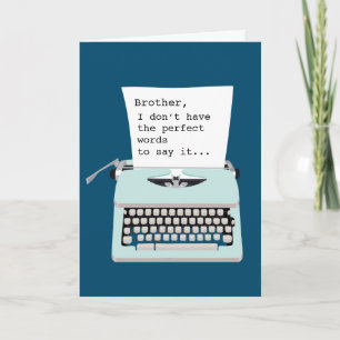 Vintager Schreibmaschinentyp Karte