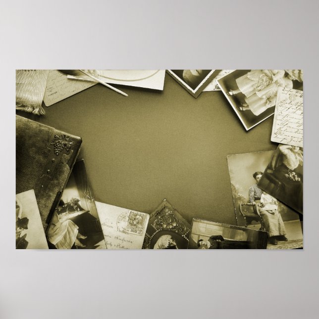 Vintager Schreibtisch Poster (Vorne)