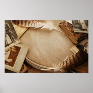 Vintager Schreibtisch Poster