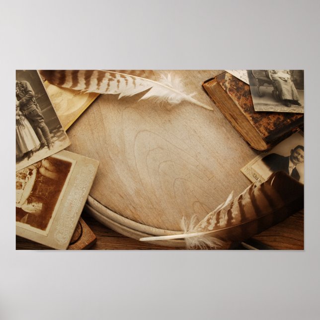 Vintager Schreibtisch Poster (Vorne)