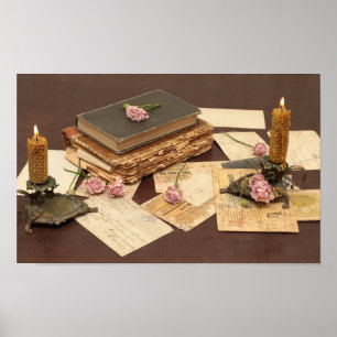 Vintager Schreibtisch Poster