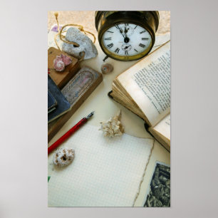 Vintager Schreibtisch Poster