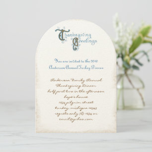 Vintager Schriftart Erntedank Ernte Einladungen