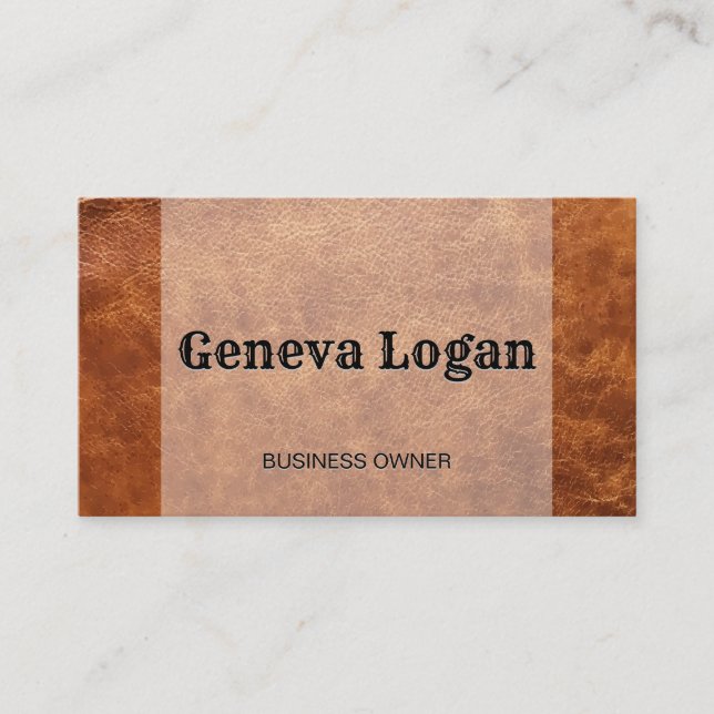 Vintager Schriftart | Stielleder | Hohe Mode Visitenkarte (Vorderseite)