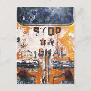 Vintager Schulbus Postkarte