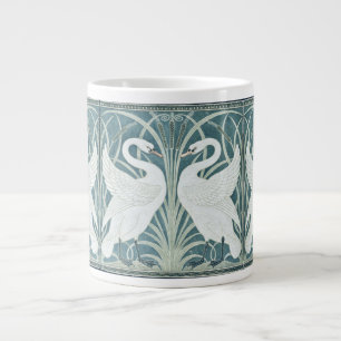 Vintager Schwan, Rush and Iris von W. Crane Jumbo-Tasse