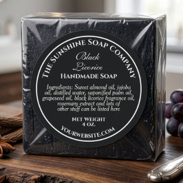 Vintager Schwarz mit weißer Seife Kosmetik Runder Aufkleber