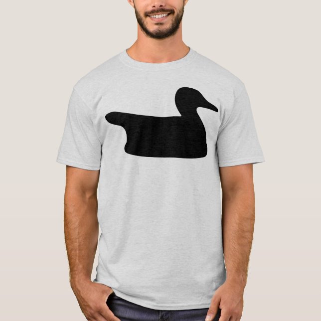 Vintager schwarze Enten-Lockvogel T-Shirt (Vorderseite)