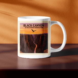 Vintager Schwarzer Canyon des Gunnison-Nationalpar Kaffeetasse