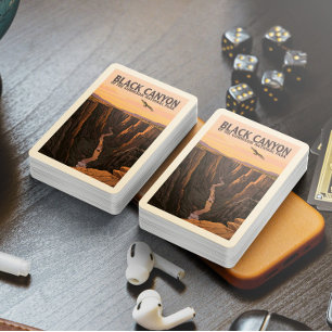 Vintager Schwarzer Canyon des Gunnison-Nationalpar Spielkarten