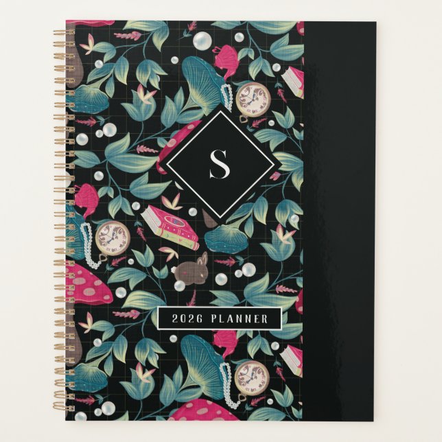 Vintager Schwarzer Cocktail Planer (Vorderseite)