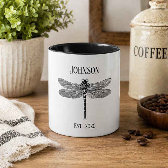 Vintager Schwarzer Drachenflieger Tasse (Von Creator hochgeladen)