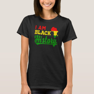 Vintager Schwarzer Geschichtsmonat Faustfrauen Män T-Shirt