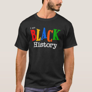 Vintager Schwarzer Geschichtsmonat Faustfrauen T-Shirt