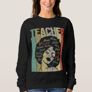 Vintager Schwarzgeschichte-Lehrer Sweatshirt
