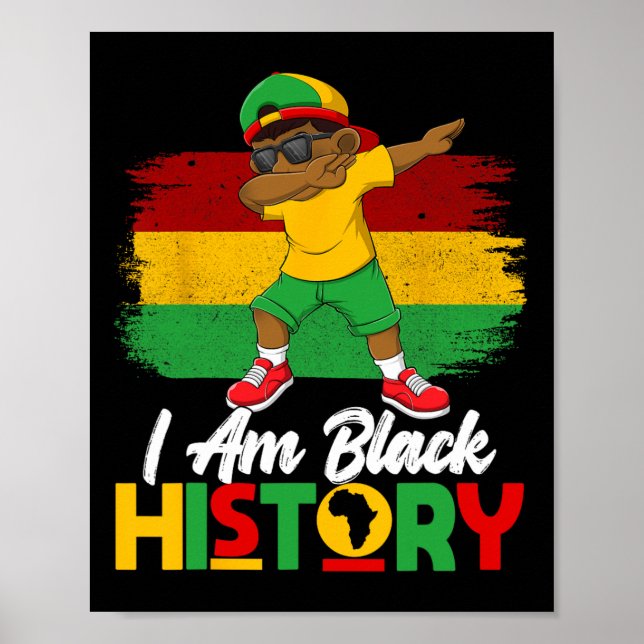 Vintager Schwarzgeschichte Monat Afrika Pri Poster (Vorne)