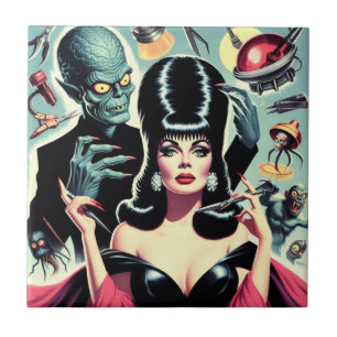 Vintager Sci-fi Horror Girl Fliese