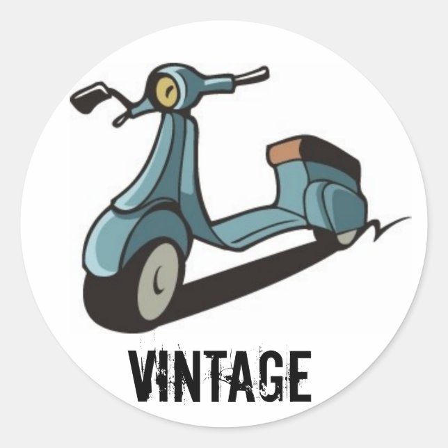 VINTAGER SCOOTER STICKER (Vorderseite)