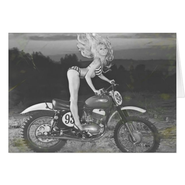 VINTAGER SCRAMBLER UND HEISSES MODELL. (Vorderseite (Horizontal))