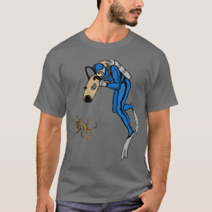 Vintager SCUBA Diver Fotografieren eines Octopus U T-Shirt