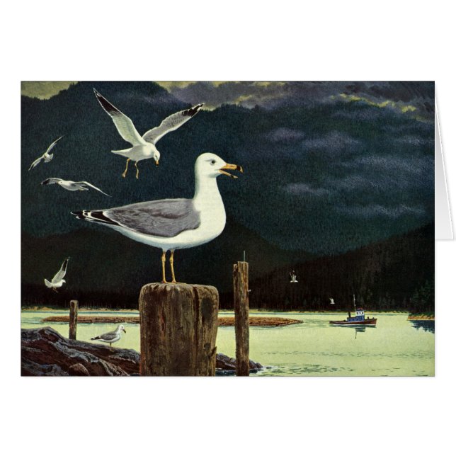 Vintager Seagull-Halssteg, Meervögel (Vorderseite (Horizontal))
