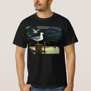 Vintager Seagull-Halssteg, Meervögel T-Shirt