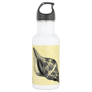 Vintager Seashell auf Cream Trinkflasche