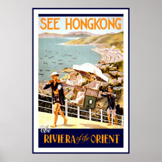 Vintager See Hongkong die Riviera des Orients Poster