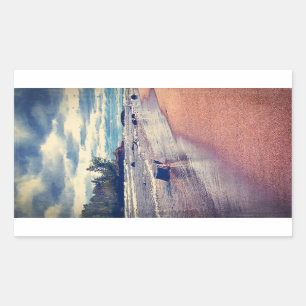 Vintager See Superior Rechteckiger Aufkleber