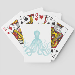 Vintager Seeoktopus Spielkarten