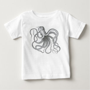 Vintager Seesteampunk Krakendruck Baby T-shirt