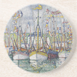Vintager Segen der Thunfischflotte in Groix Getränkeuntersetzer