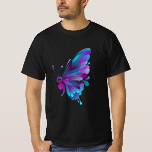 Vintager Semikolon Schmetterling-Halbkolon-Tattoo T-Shirt