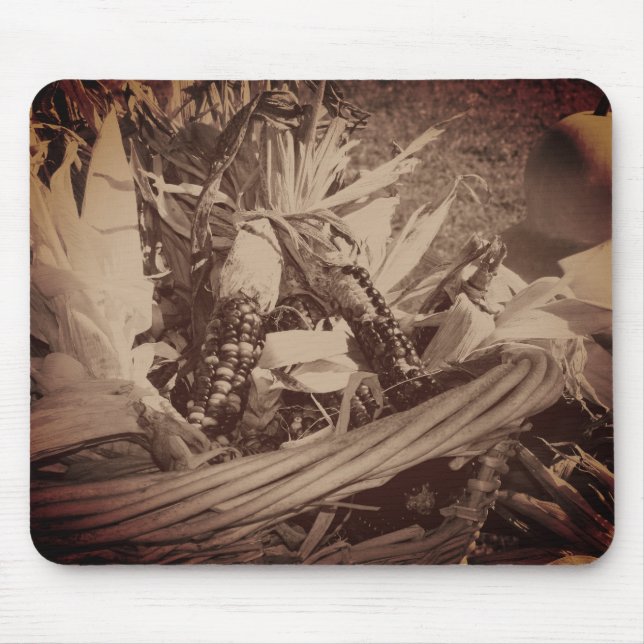 Vintager Sepia-Indianerkorn Mousepad (Vorne)