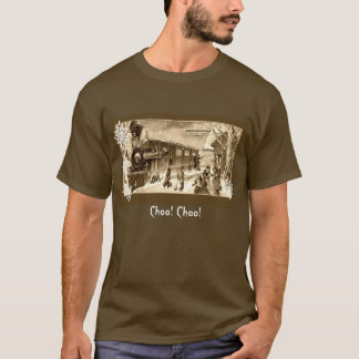 Vintager Sepia-Weihnachtszug Statin T-Shirt