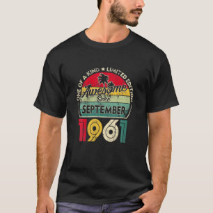 Vintager September 1961 60. Geburtstag Retro 60 Ja T-Shirt