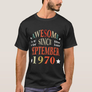 Vintager September 1970 51 Jahre alt 51. Geburtsta T-Shirt