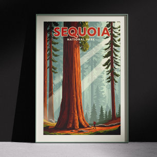 Vintager Sequoia-Nationalpark Poster